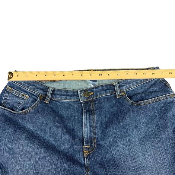 Lands End Womens Fit 2 Straight Leg Medium Wash Mid Rise Blue Jeans Size 14​​ - Picture 5 of 7